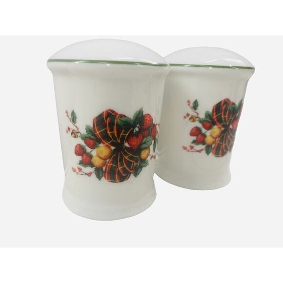 Vintage William James Ceramic Porcelain Holiday Fall Salt And Pepper Shaker - Picture 11 of 16
